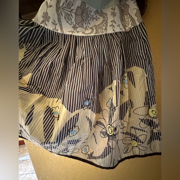 Women’s Size 4 Cream+Blue Retro CAbi Treasure Skirt - Picture 7 of 8